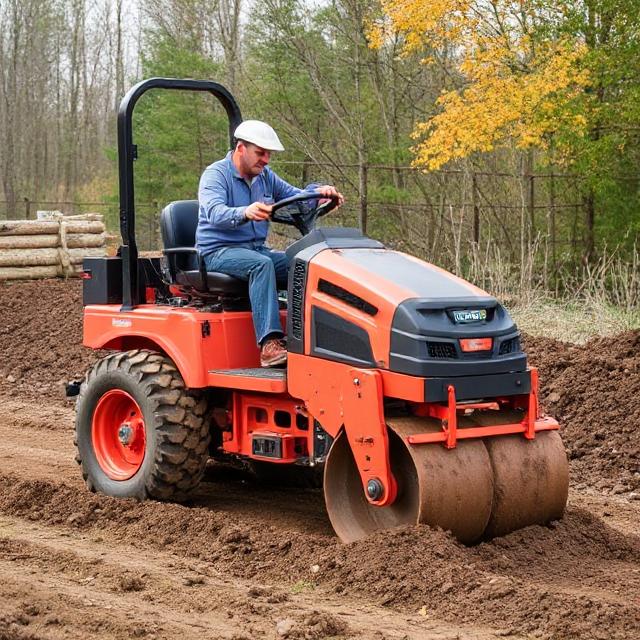 Ride-on soil compactor for rent